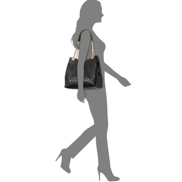 Inc Chain Black Tote With Gold Hardware - Picture 2 of 3